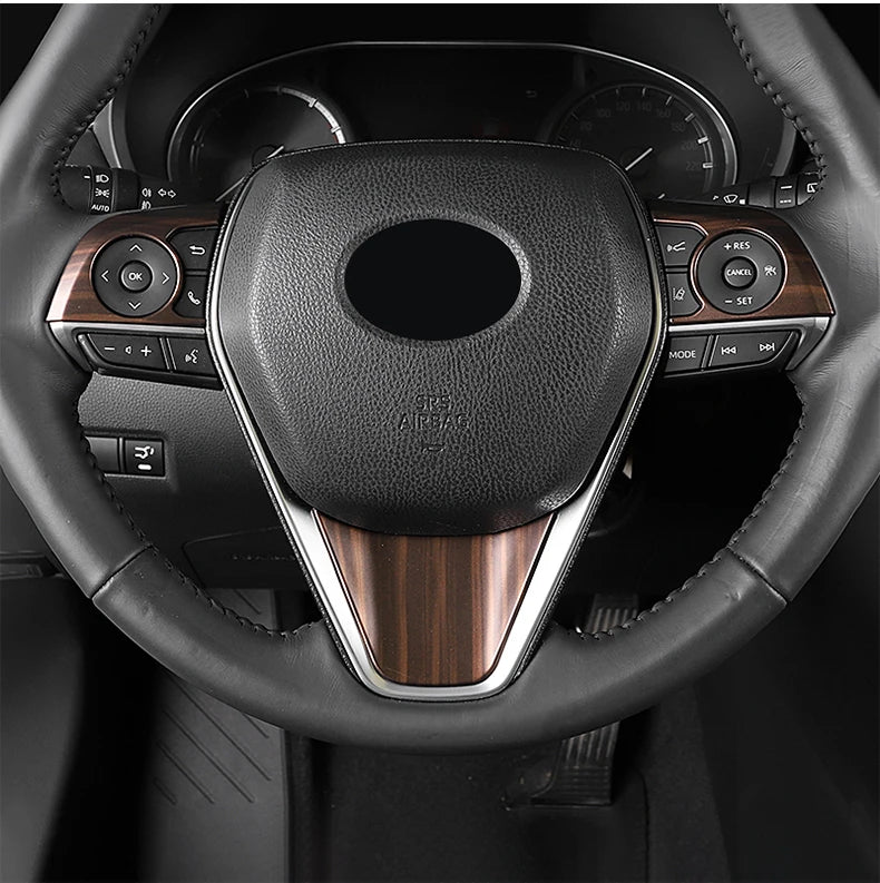 For Toyota Camry XV70 70 2018 2019 2020 2021 2022 2023 ABS Car Steering Wheel Button Panel Trim Cover Decorative Sticker