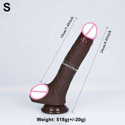 4Sizes Realistic Soft Big Dildo Double Silicone Suction Cup Penis Couples Masturbation Huge Cock Woman Man Anal Adult Sex Toy
