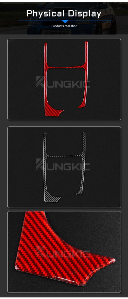 For Subaru Impreza WRX STI 2002-2004 Manual Gear Shift Panel Cover Soft Carbon Fiber Sticker Car Interior Trim Accessories Kit