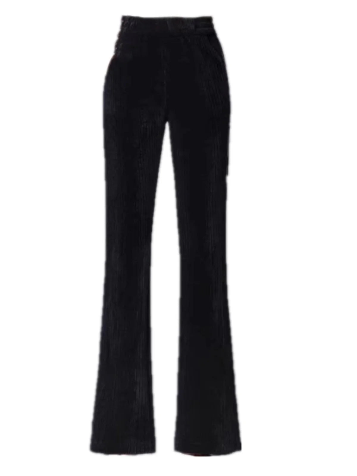 plus Size Flared Pants for Women Autumn Winter Fce Lined Casual High Waist Nine Points ket Pants for Middle-Aged Mothers