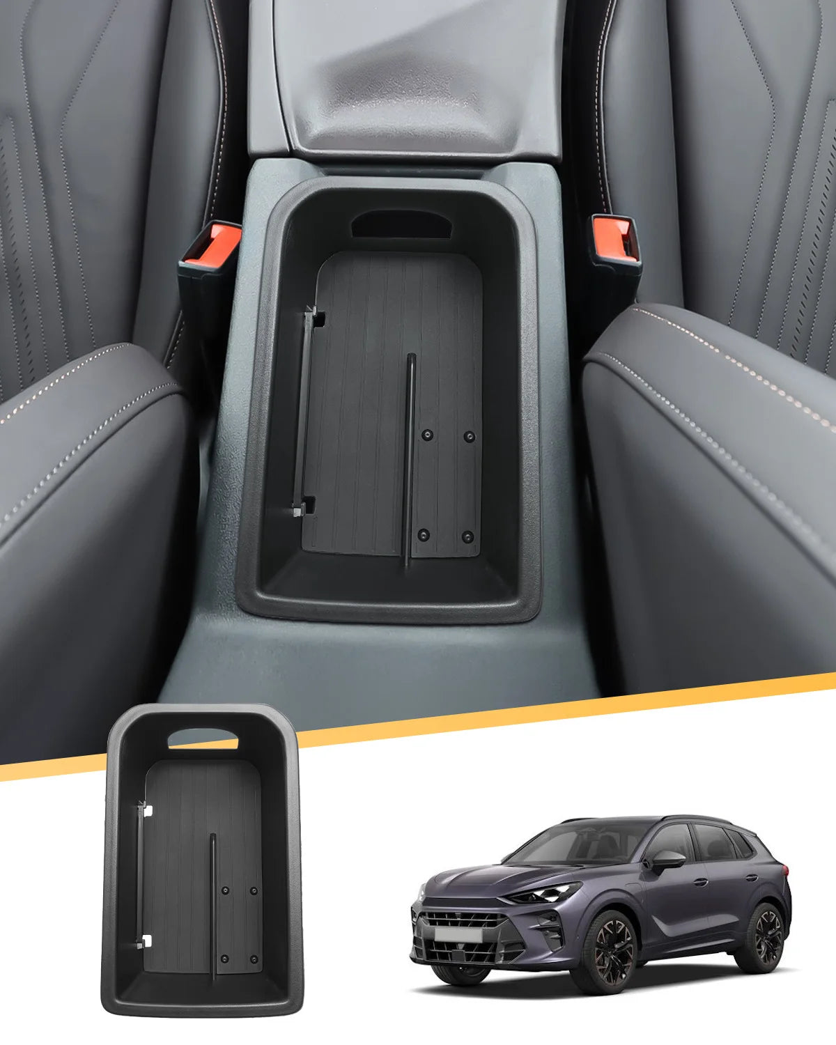 LFOTPP Car Central Storage Box for Cupra Terramar 2025 2026 Armrest Box Storage Auto Interior Cupra Terramar 2025 Accessories