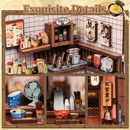 CUTEBEE Miniature Dollhouse Book Nook Kit 3D Puzzle for Bookshelf Decor Japanese Convenience Store Model Perfect Gift for Craft