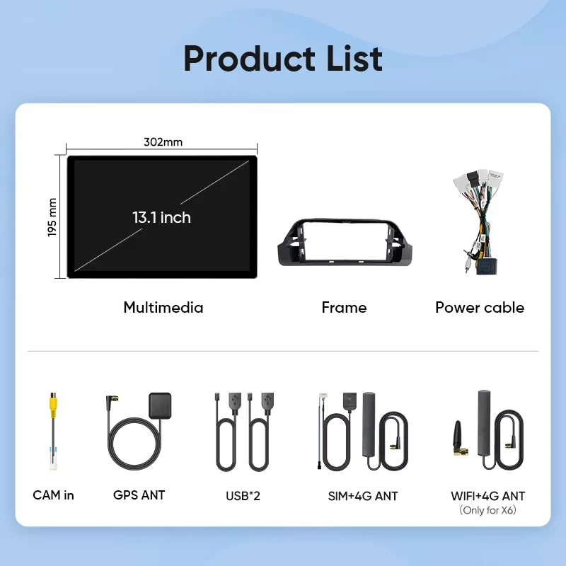 Ainavi 13.1 Inch For Toyota RAV4 2019 2020 2021 2023 2025 XA50 2K HDMI Car Radio CarPlay Android Auto Player 4G Car Multimedia