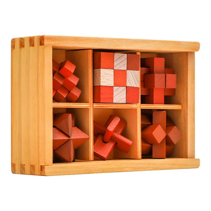 Novelty Gifts Luban Lock Puzzle Box Wooden Brain Teaser Puzzles For Adults And Children Educational IQ Level Improvement Toys