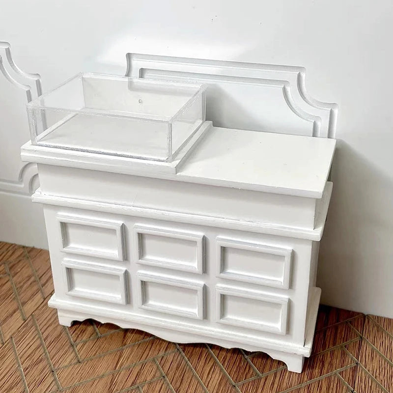 1:12 Dollhouse Miniature Bookcase Showcase Storage Cabinet Locker Display Cabinet Home Furniture Model Toy DollHouse Accessory