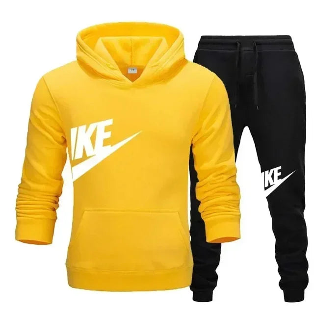 2025 Men's Sport Outfit, fashionable men's and women's casual suit hooded sweatshirt outdoor winter/spring sport hooded sweats