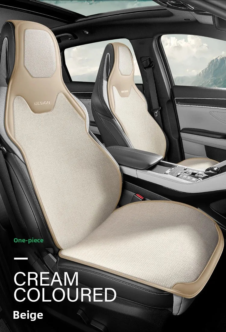 Universal Linen Car Seat Cover Four Season Auto Flax Comfortable Breathable Anti-Slip Covers Cushion SUV Car Seat Protection