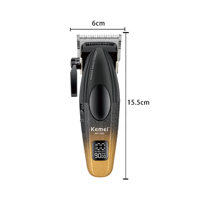 KEMEI Professional Electric Hair Clipper 9000 RPM Rechargeable Metal Hair Trimmer Adjustable Men's Haircut Tool KM-1890