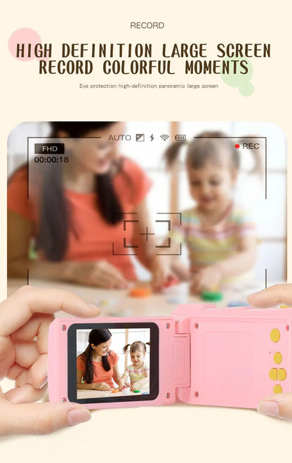 Kids Video Camcorder 1080P 20 MP High Resolution Portable Mini Digital Camera with 2.4 Inch Large Display Screen Birthday Gifts