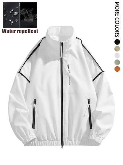 Men's Jacket, Casual Sports Jacket, Multi-Zip Pocket Jacket, High-Quality Windproof, Waterproof, Wear-Resistant and Breathable Fabric, Casual, Outdoor, Hiking, Mountaineering, Camping, Multi-Scenario Use, Men's Loose Jacket