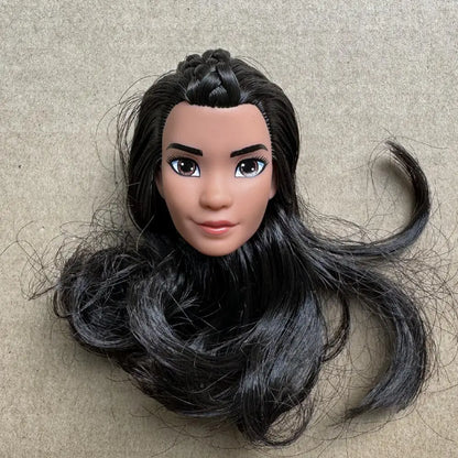 1/6 Vintage Doll Heads Mermaid Racer Super Model Princess For 30cm Solid Male Female Children Playing Birthday Gifts