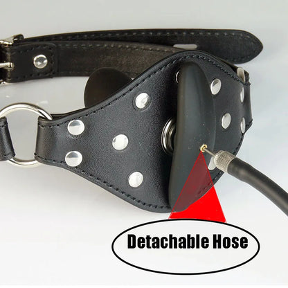 Pumped Inflatable BDSM Gag in Mouth Bondage,Silicone Vagina Butt Anal Plug/Dilator Large/ Training,Sex Toys For Couples