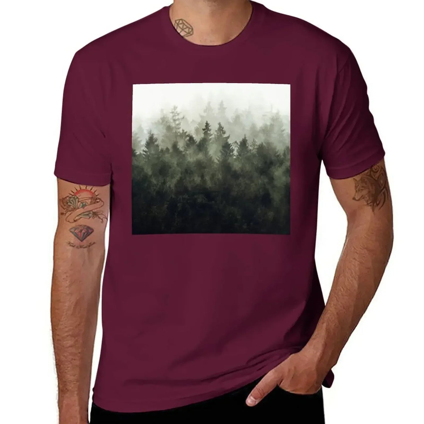The Heart Of My Heart // Green Mountain Edit T-Shirt boys animal print plain sweat men graphic t shirts