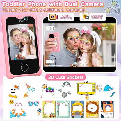 Digital Camera Kids Smart Phone MP3 Player Camera Toys Toys for Girls Touchscreen Unicorn Baby Mobile Educational Boys Age 3-8