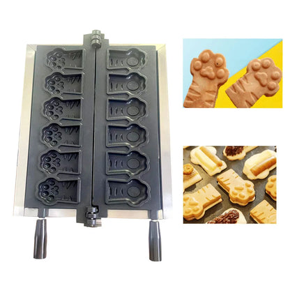 Cute Cartoon Paw Shaped Waffle Maker - Dog, Cat, Bear, Tiger Design for Hot Dessert Making