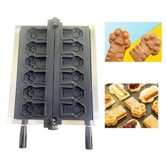 Cute Cartoon Paw Shaped Waffle Maker - Dog, Cat, Bear, Tiger Design for Hot Dessert Making