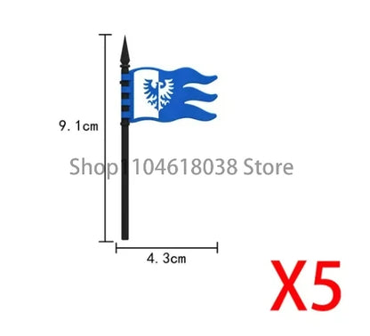 Green Dragon Raven Knights Shield Action Figures MOC Medieval Ancient Knights Scene Building Block Creative Toys for Children
