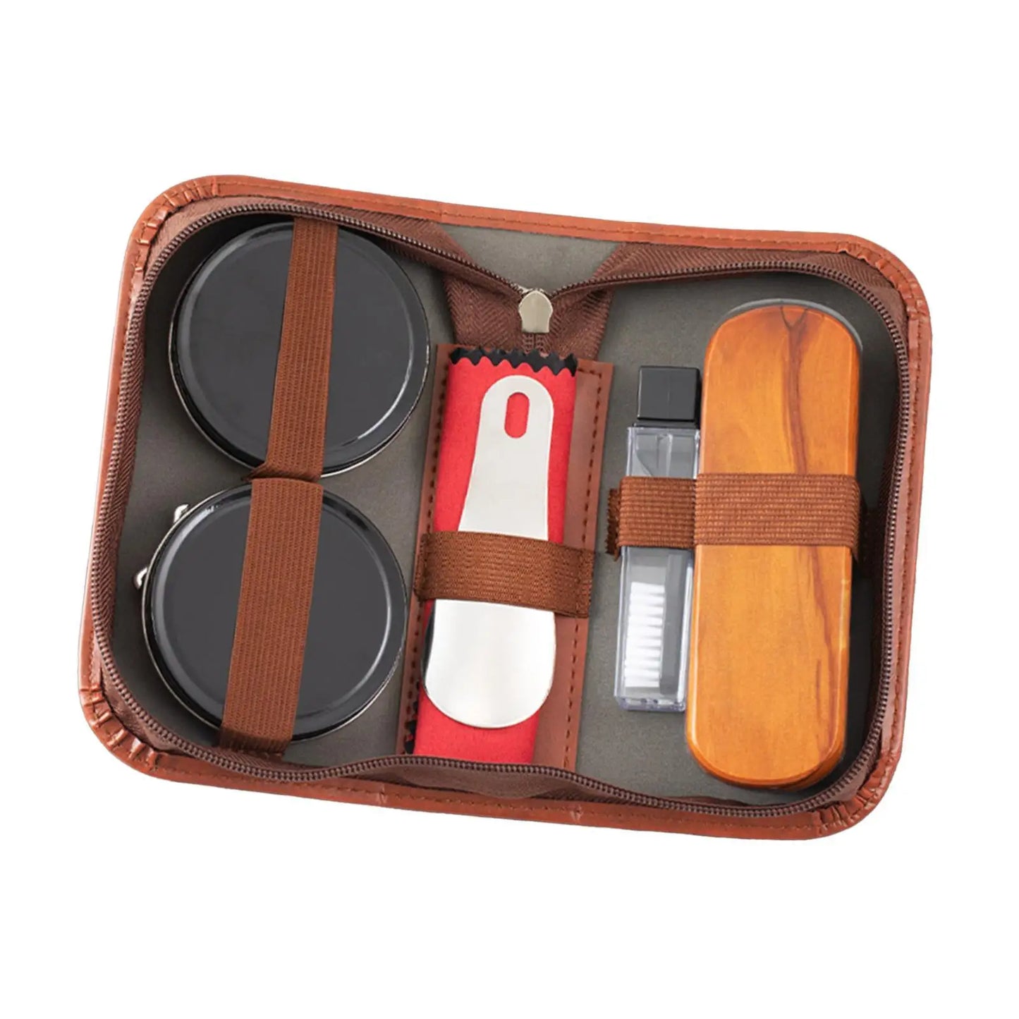 Shoe Polish Kit Polishing Cloths Practical with Bag Leather Shoe Shine Kit