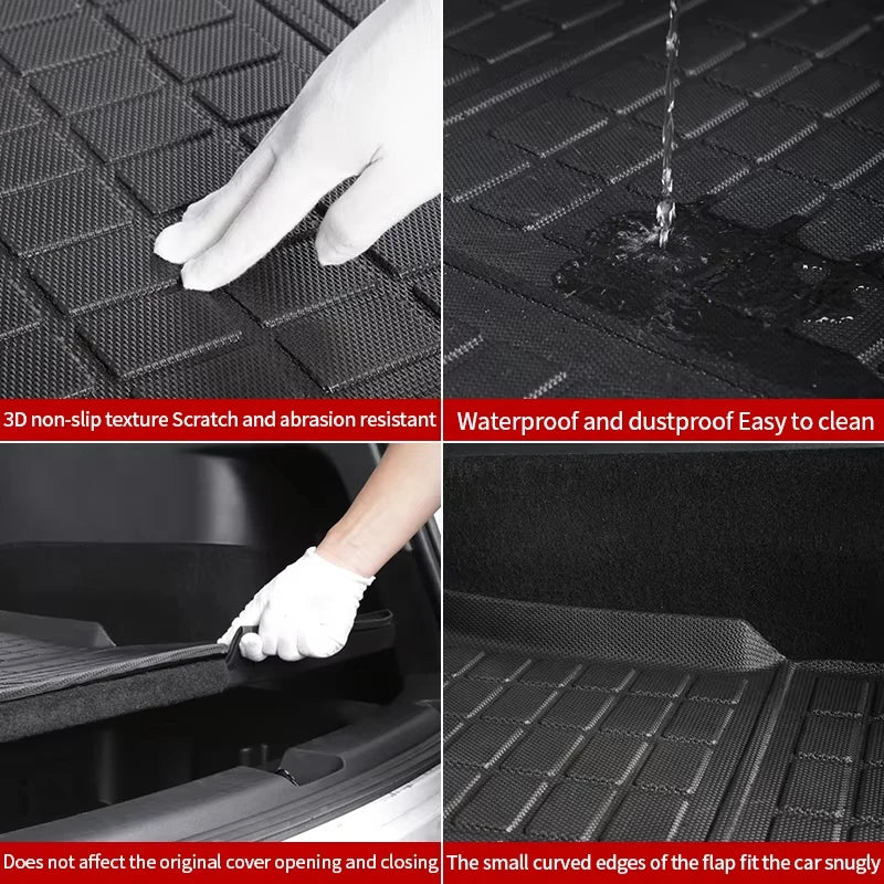 TPF Floor Mats For Tesla new Model Y Juniper 2026-2025,Waterproof Luggage Mat 7pcs,All Weather Trunk Mat, Protector Accessories