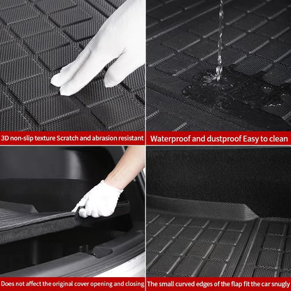 TPF Floor Mats For Tesla new Model Y Juniper 2026-2025,Waterproof Luggage Mat 7pcs,All Weather Trunk Mat, Protector Accessories