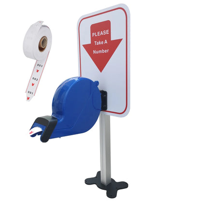 Ycall Colorful Turn O Matic Please Take A Number Ticket Dispenser Machine for Wall Desk Counter Queuing System