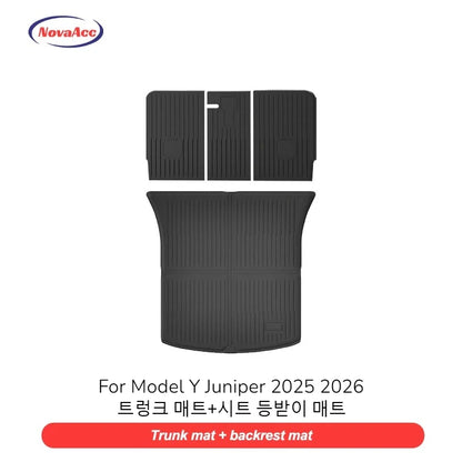 NovaAcc for Tesla Model Y Juniper 2025 2026 Model 3 Highland Floor Mats Trunk Mats Cargo Liners TPE All Weather Water Proof