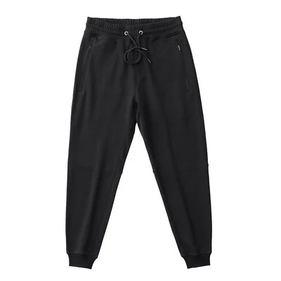 Autumn American Retro Drawstring Terry Cloth Knitted Sweatpants Men's Simple Washed Sports Running Loose Casual Ankle-tied Pants