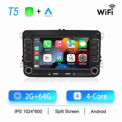 2Din Car Radio Android for Volkswagen Golf 5 6 Polo Passat B6 B7 CC Skoda Jetta Universal Multimedia Carplay Wifi GPS Navigation