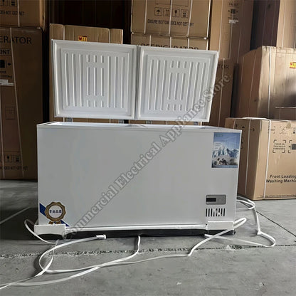 Freezer Commercial Refrigerator Freezer Large Capacity Double Door Horizontal Top Open Dual Temperature Chest Freezer