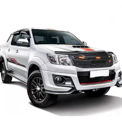 Car Front Bumper Grill with light for Toyota HiLux VIGO 05-14 modified net Radiator Grille
