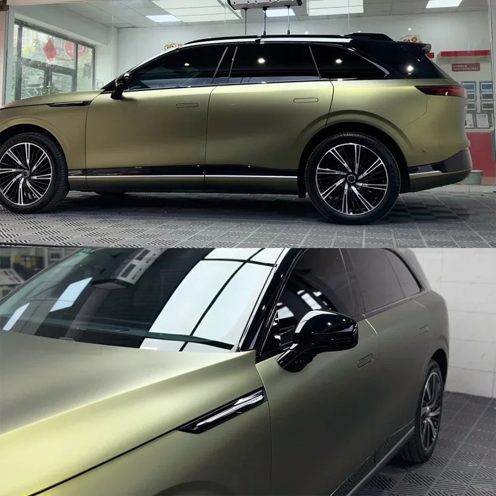 Super Matte Lightning Green PET Wrap Vinyl Film Car Whole Body DIY Color Decal Protective Cover Sticker Auto Tuning Accessories