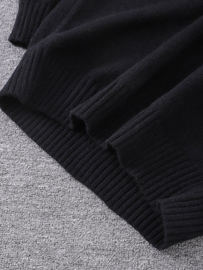 New Popular Autumn American Pattern Pullover Sweater Casual Round Neck Knitted Men's Pullover