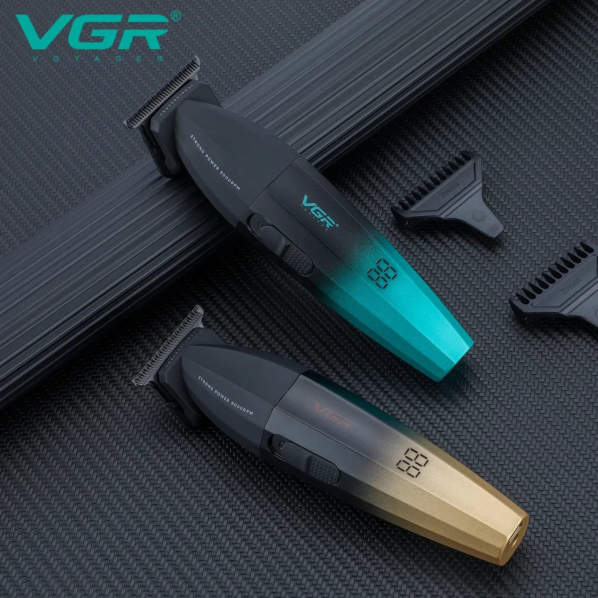 VGR Hair Trimmer Professional Beard Hair Clipper 9000 RPM Haircut Barber Metal Trimer for Men V-906 Hair Cutting Machine