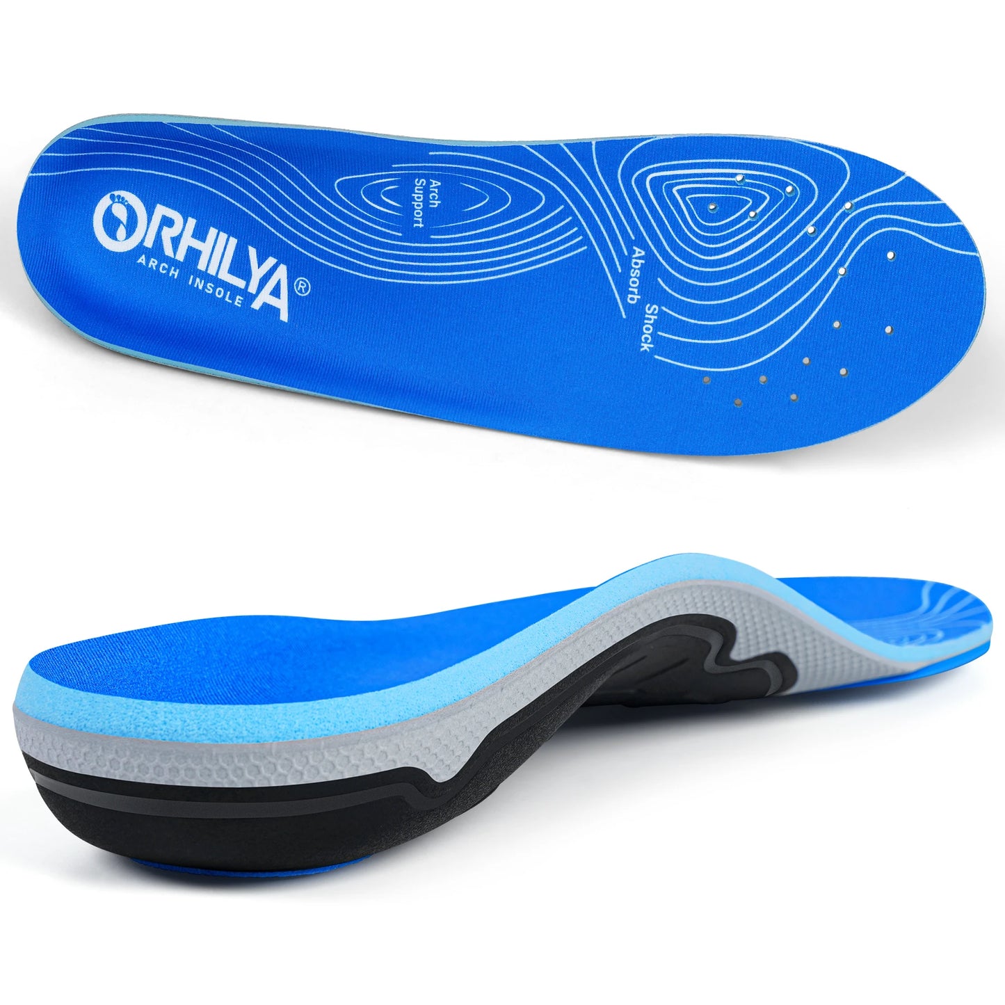 220lbs+ Plantar Fasciitis Orthopedic Sport Insole Men Women High Arch Support Flat Feet Sole, Pain Relief Orthotic Shoe Insert