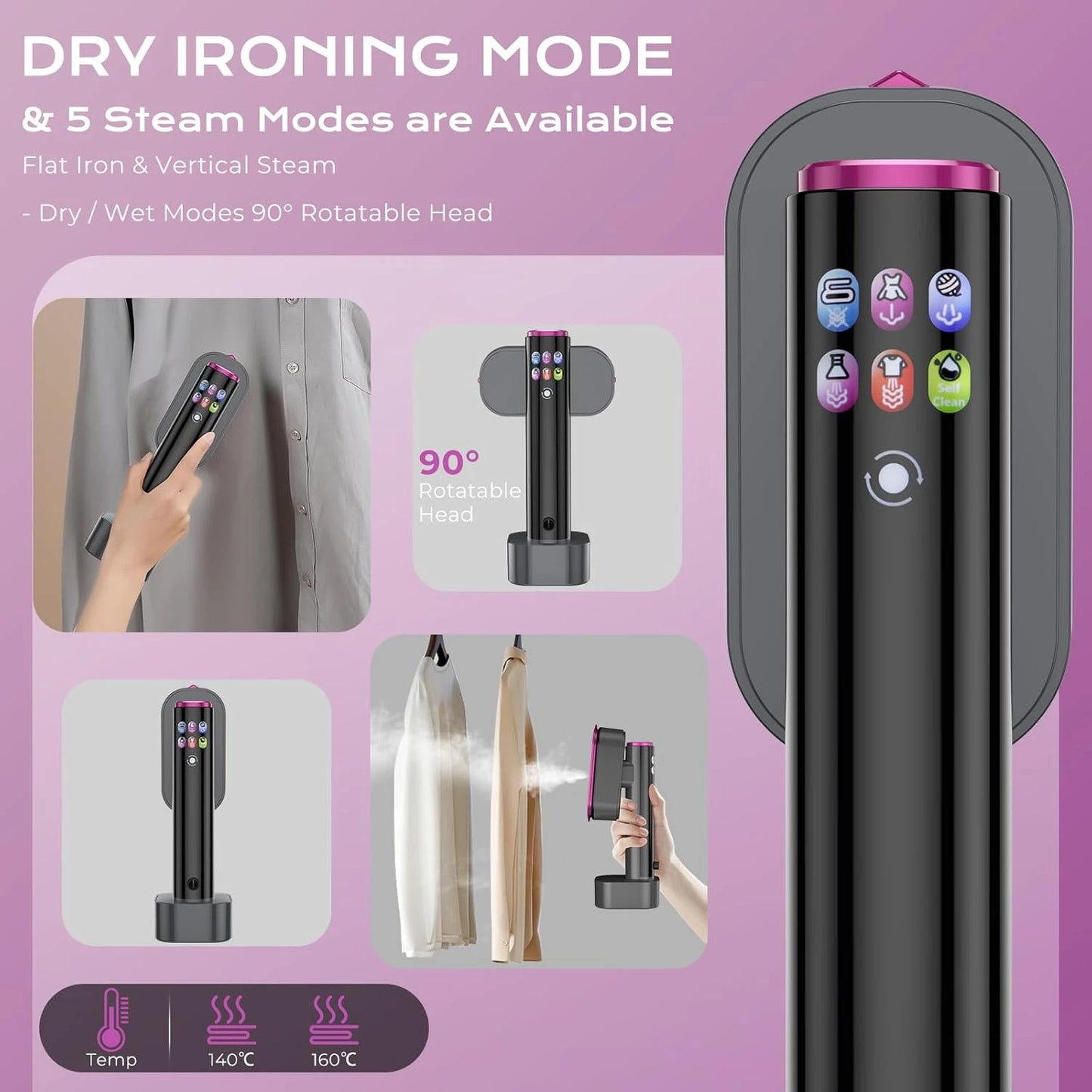 Portable Iron Clothes Machine Multi Functional Handheld Steam Iron Garment Steamers Ironing Machine Travel Vertical Steam Iron
