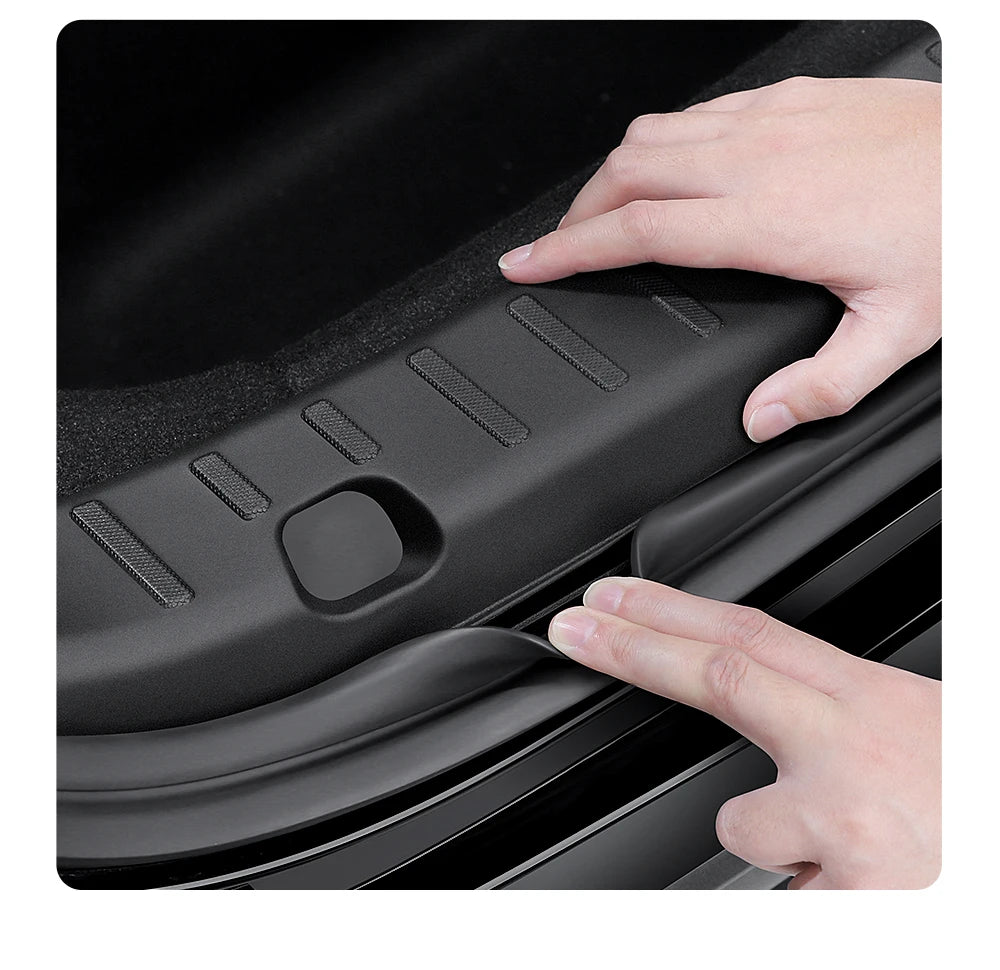 YZ For Tesla Model Y Juniper 2026 Trunk Sill Plate Protector TPE Rubber Protector Tesla Threshold Bumper Pad Prevent Scratching