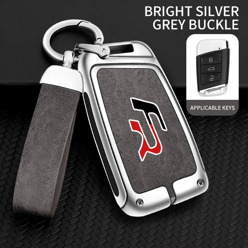 Suitable for Seat Ateca Leon FR 2 Ibiza zinc alloy car key cover high-end genuine leather car key case buckle auto accessories