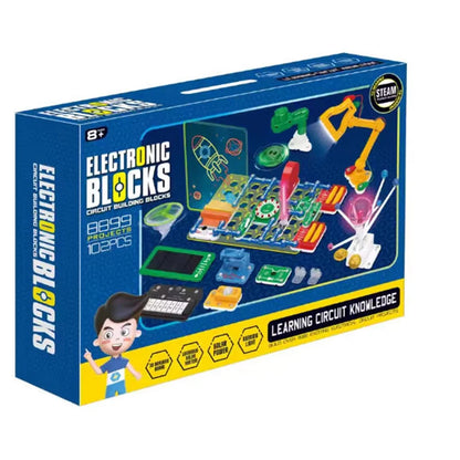 Puzzle New Circuit Electronic Building Blocks Scientific Experiment Education Children Assemble Toys Electronic Exploration 8+