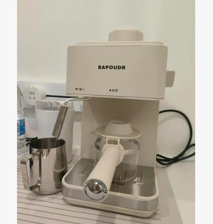 220V sapoudrEA09 Semi Automatic Coffee Machine Compact Home Office Espresso Americano Brewer BBW