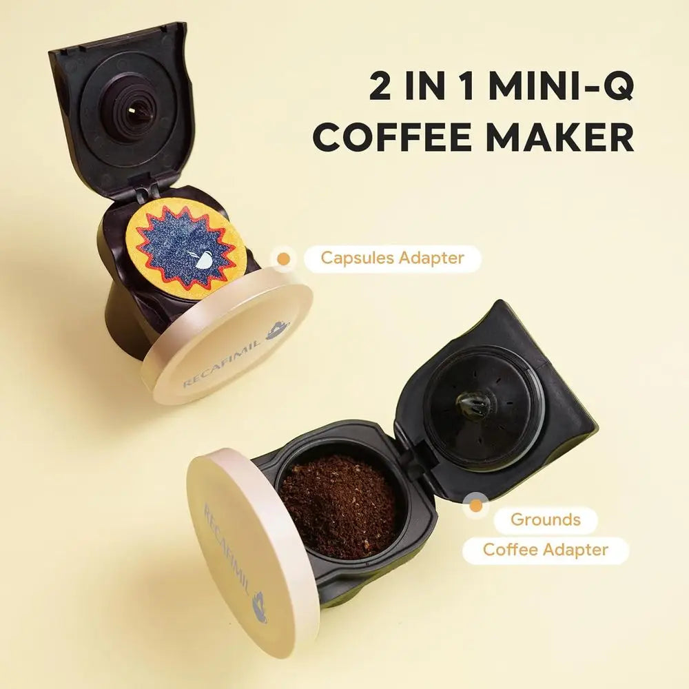 Compact 2-in-1 Coffee & Tea Maker: Brews 4-8 Oz in 2 Minutes, Ideal for Home, Office, Dorm