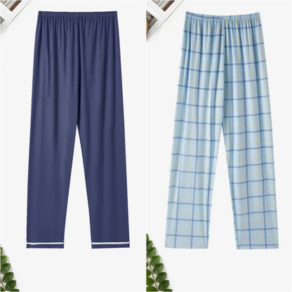 Spring, Autumn and Winter Men's Single-Piece Pajama Pants, Thickeneded Pants, Plus Fat, Large Size, Casual, Can Be Worn Outside, Fashionable Home Pants