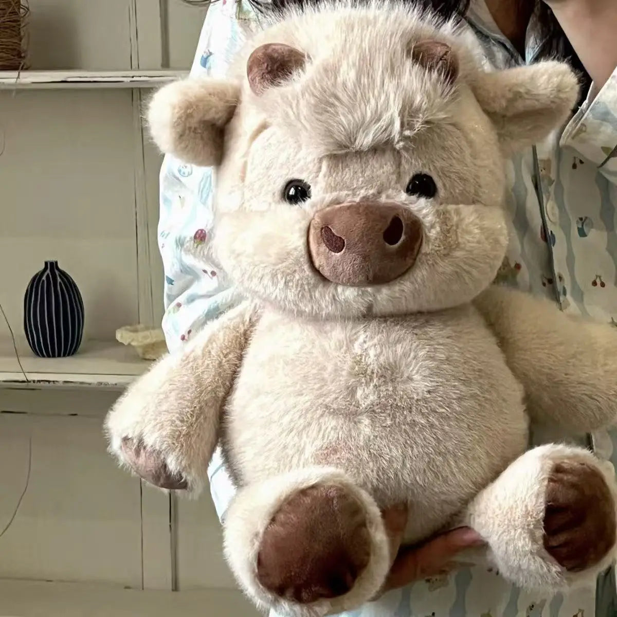 Cute Highland Calf Doll Running Little Cow Su 45-60cm Plush Toy Companion Toy Holiday Gift Decorative Ornament In Stock