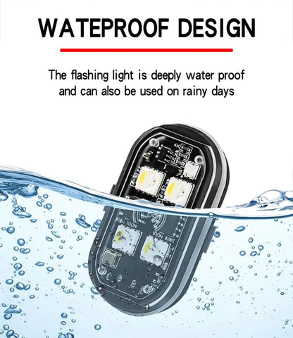 Rechargeable Wireless Light Aircraft Airplane Helicopter Warning Lights RGB Led Motorcycle Strobe lights LED Flash Light
