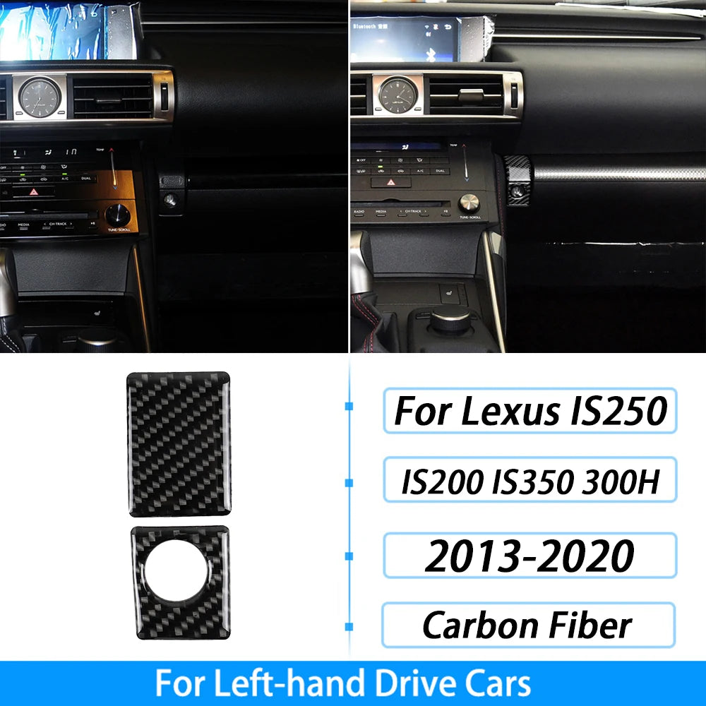 For Lexus IS250 IS350 300H 2013-2019 Carbon Fiber Gear Shift Air Outlet CD AC Window Lift Set Car Interior Accessories Sticker
