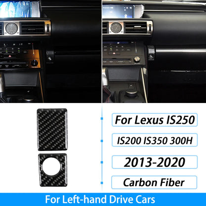 For Lexus IS250 IS350 300H 2013-2019 Carbon Fiber Gear Shift Air Outlet CD AC Window Lift Set Car Interior Accessories Sticker