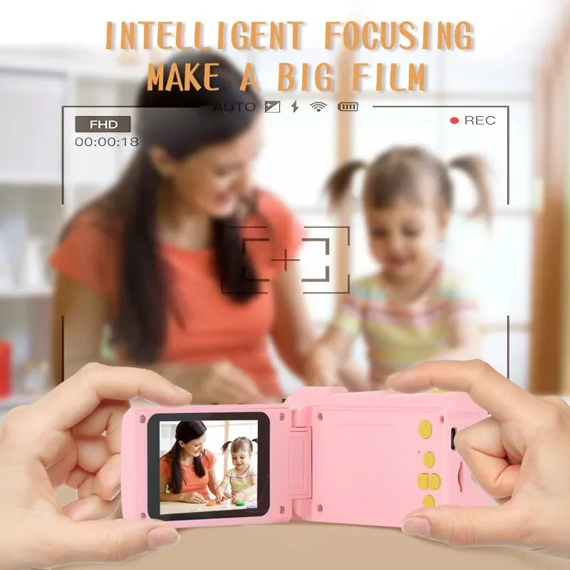 Kids Video Camcorder 1080P 20 MP High Resolution Portable Mini Digital Camera with 2.4 Inch Large Display Screen Birthday Gifts