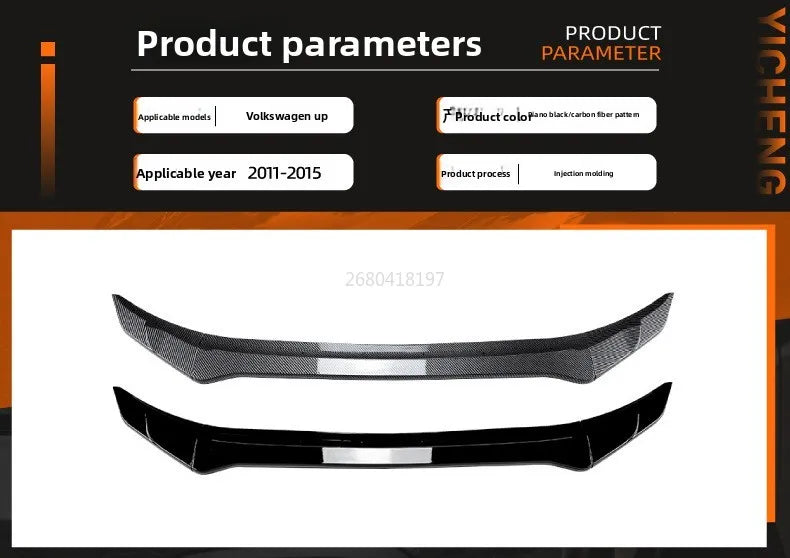 For Volkswagen VW UP 2011-2015 Front lip front shovel surround spoiler exterior modification parts