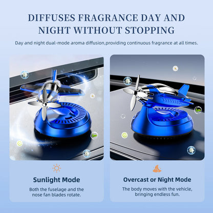 Solar Car Air Freshener Perfume Helicopter Decor Interior Decor Solar Car Rotating Aromatherapy Perfume Car Decorative Accessori
