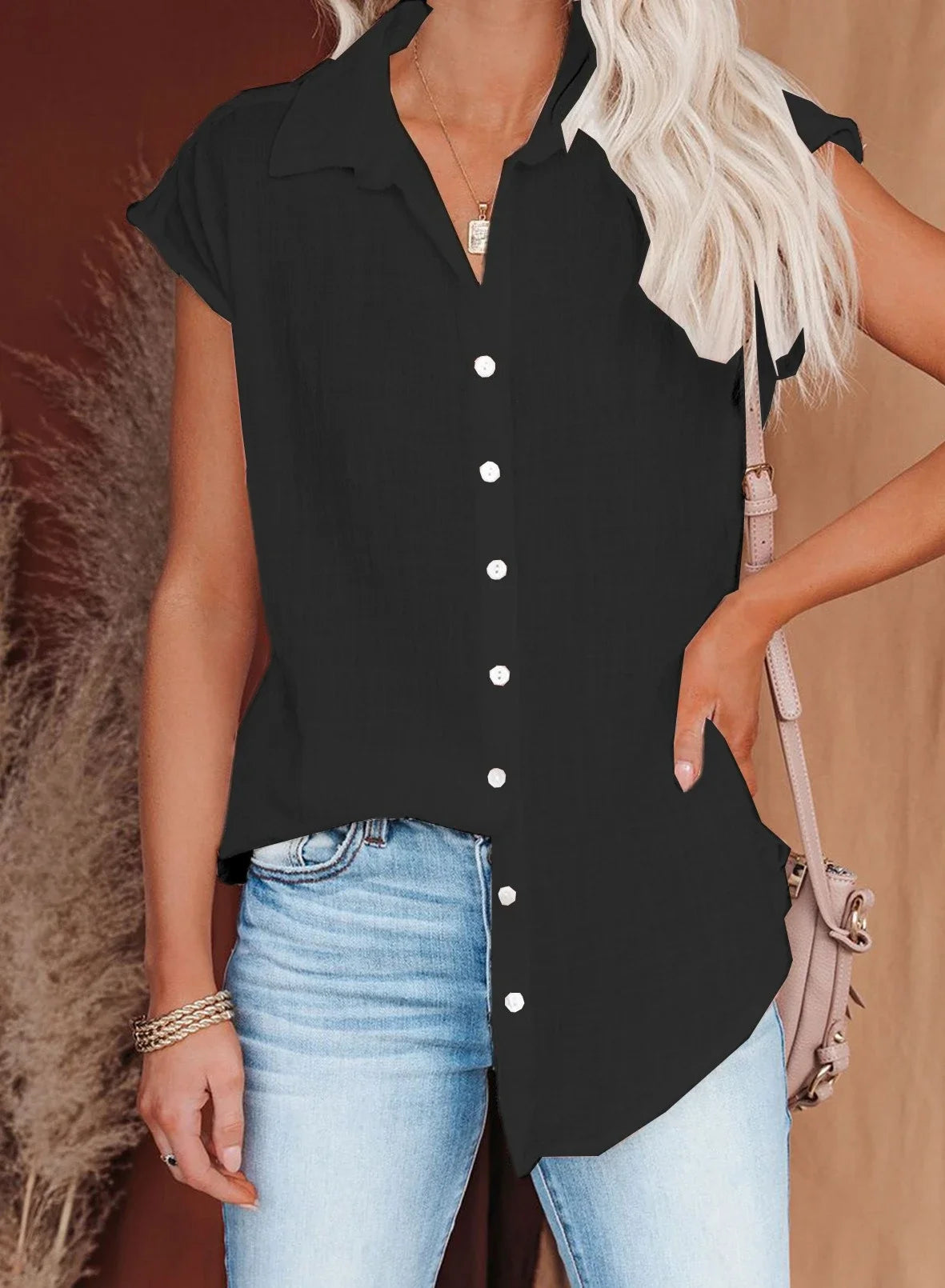 Cotton Linen Shirt Ladies Tops Tee Casual Thin Loose Woman T Shirt Summer Short Sleeve Solid T-Shirts Women Clothing Blusas