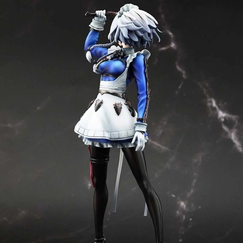 Touhou Project Sakuya Izayoi Maid GK Figure Throwing Knives Anime Statue For Collectors Fans Home Desk Display Holidays Gift